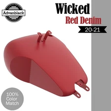 Wicked Red Denim Holeshot Gas Tank Knee Cutout Fits Harley Low Rider  M8