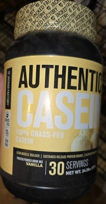 Authentic Casein Grass-Fed Protein Powder Vanilla 30 Servings Exp 04/27