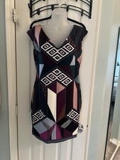Versace Collection Geometric Print Sheath Dress 44