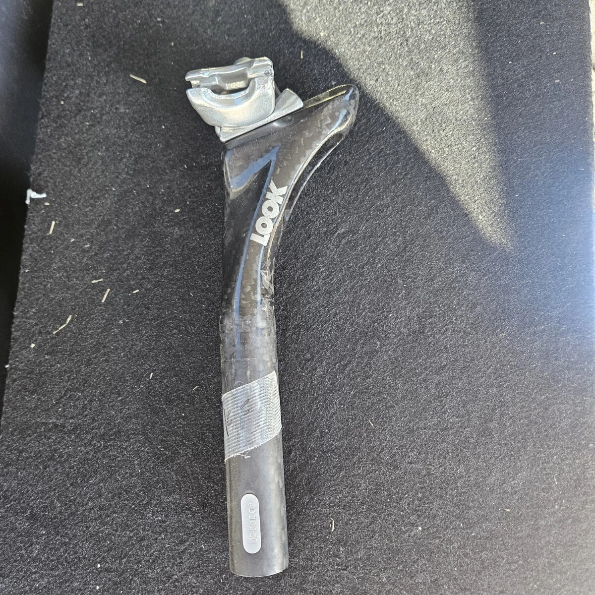 Tige De Selle Carbone Look Ergopost Ti – 25 Mm X 250 Mm, Made In France, Occasion