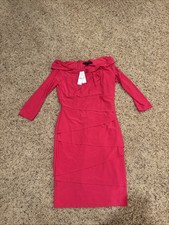 White House Black Market Pink Layered Dress Sz 8 NWT