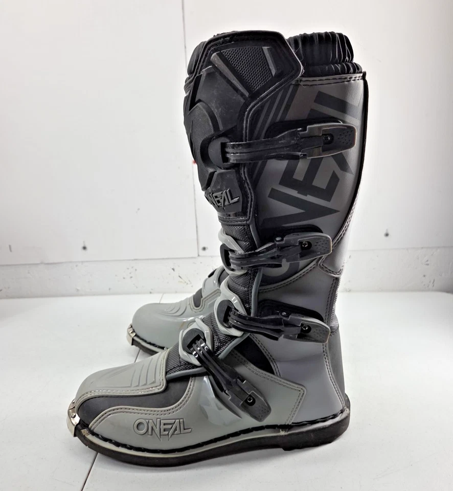 Bota O'Neal Element Motocross Corrida Adulto Tamanho 9 Botas 0332-409 Cinza Preto - Imagem 2 de 4