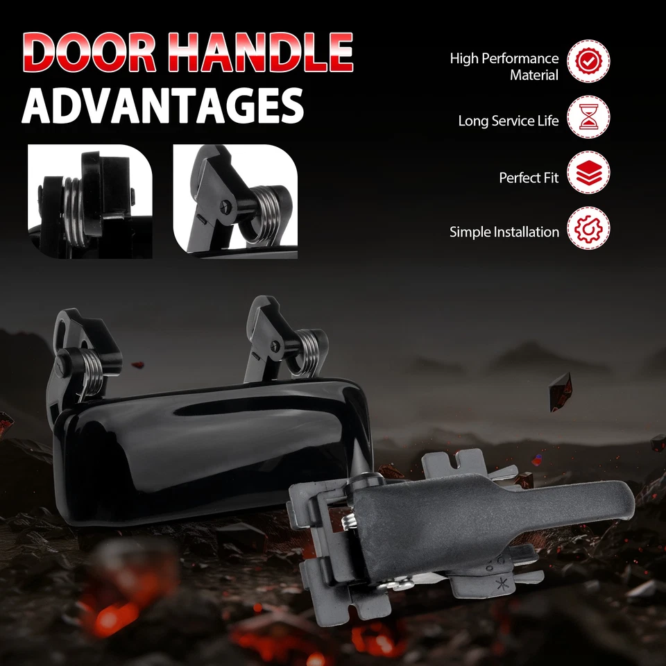 Set of 8 Black Inside & Outside Left Right Side for Ford Explorer Door Handles - Изображение 4 из 4