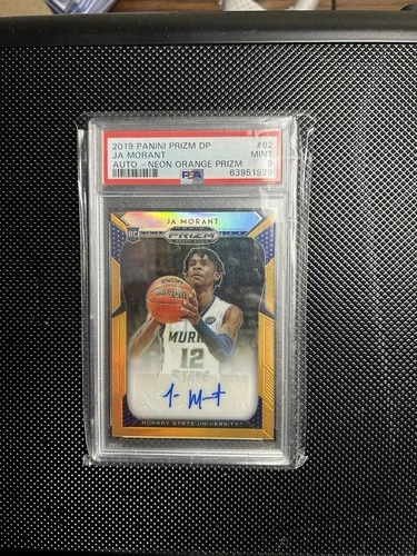 2019-20 Panini Prizm Draft Picks Ja Morant Auto 3/5 Psa 9 Orange Pop 2