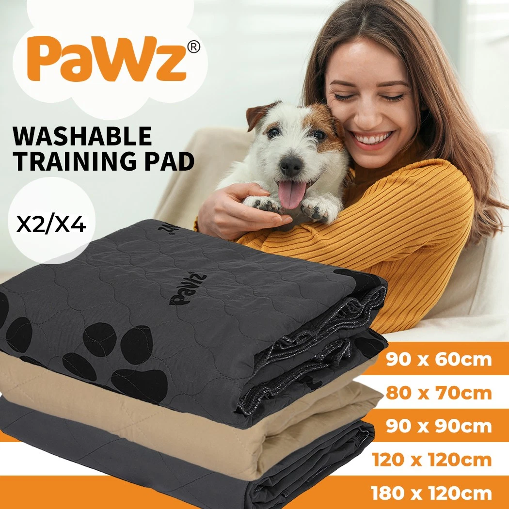 Pawz 2x/4x Washable Pet Dog Cat Puppy Training Pee Reusable Pads Absorbent Mat