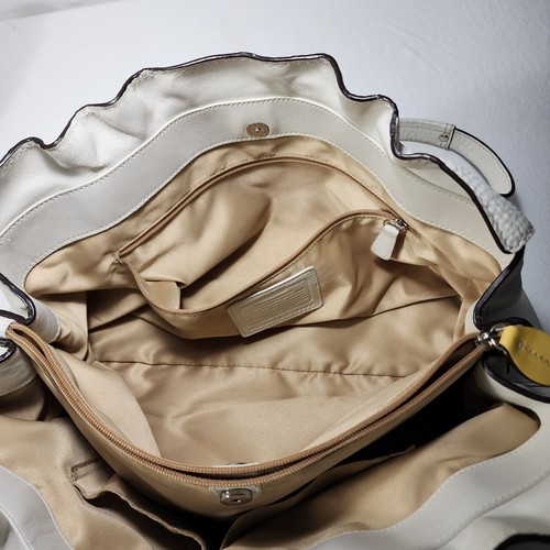 Bolso Coach de Hombro/Cartera Penelope F14682 Vainilla Tiza Marfil Cuero Guijarro - Imagen 10 de 20