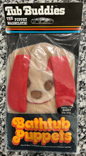 Vintage Sealed 1982 TUB BUDDIES Baby Einstein Puppet DOG Sudsy