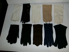 Womens Dress Gloves - 10 Pair - Some Designer - Mostly Kid - Some are Cloth