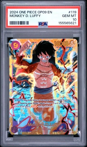 PSA 10 Monkey.D.Luffy (119) OP09-119 Emperors in the New World Foil Secret Rare