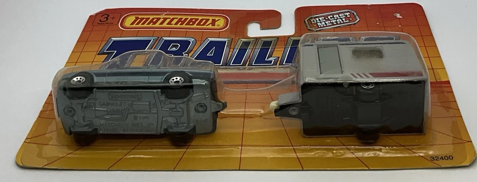 1990 Matchbox Trailers/Two Packs BMW Cabriolet & Caravan TP-123 - Image 4 of 4