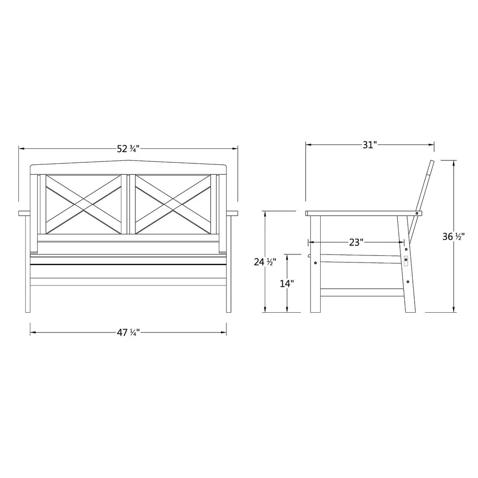 Cambridge Casual West Lake Caoba Exterior Loveseat Azul Abeto Foto 4 de 4