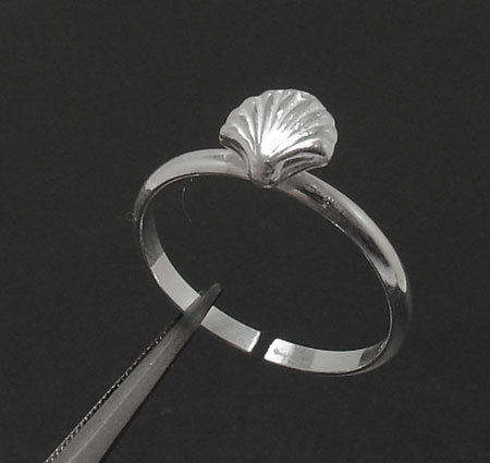 Bague orteil en coquille de mer nautique réglable argent sterling  - Photo 1 sur 1