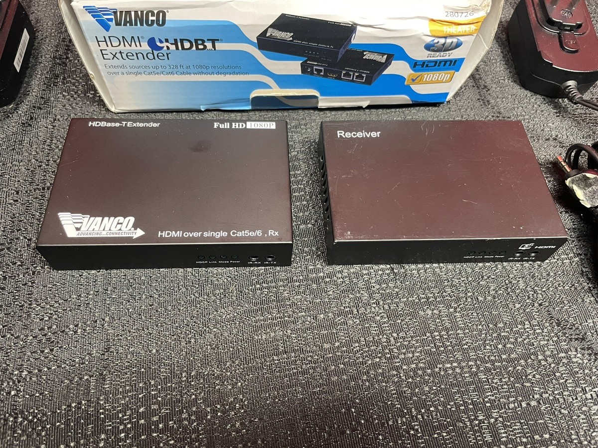 の Vanco 280726 HDMI HDBaseT Extender Kit - Both Units plus