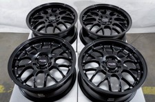 16x7 Black Wheels Rims 4 Lug Cobalt Honda Accord Civic Fit Miata Cooper Mirage