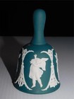 New ListingWedgwood Teal Jasperware Bell ChErubs Cupids Angels