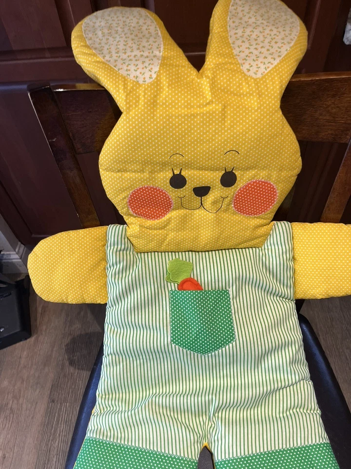 "Cuna de bebé colección Judis Heirloom BUNNY RABBIT FARM con zanahoria 39"" de colección" Foto 2 de 4