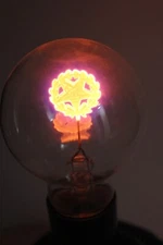 Vintage 1930's AEROLUX Wreath Enclosed STAR Light Bulb Lamp EX Working Condition