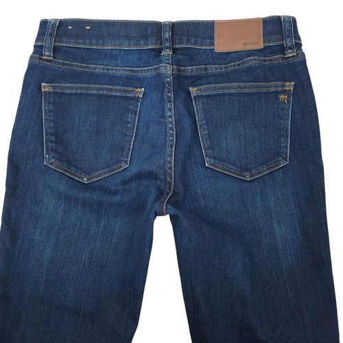 Madewell Jeans Skinny Raw Hem Mid Rise Womens Size 27 Stretch Dark Wash Denim - Picture 11 of 12