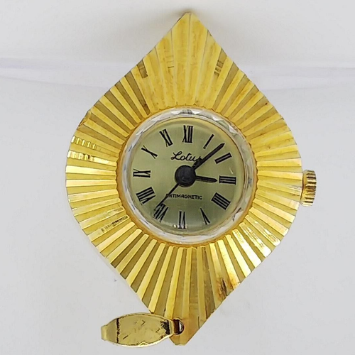 LOTUS Vintage Pocket Watch Mechanical Manual Rare Open Face 32mm - 第 1/3 張圖片