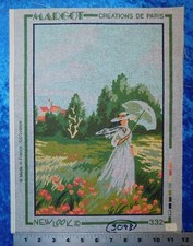 Margot De Paris WOMAN WITH UMBRELLA 332 Needlepoint Canvas 10/20 Mesh PENELOPE