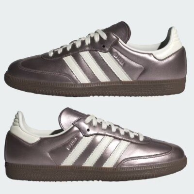 Adidas Women's Samba OG Shoes 'Silver Metallic' - JI4219