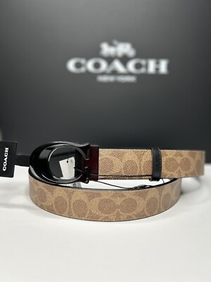 Never used coach belt size 38 COACH® Outlet | Plaque Buckle Cut To Size Reversible Belt, 38 Mm main image 2