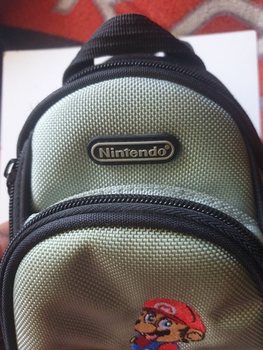 Vintage Nintendo Super Mario Bros Case Mini Backpack Grey GameBoy DS Free Post - Picture 4 of 9