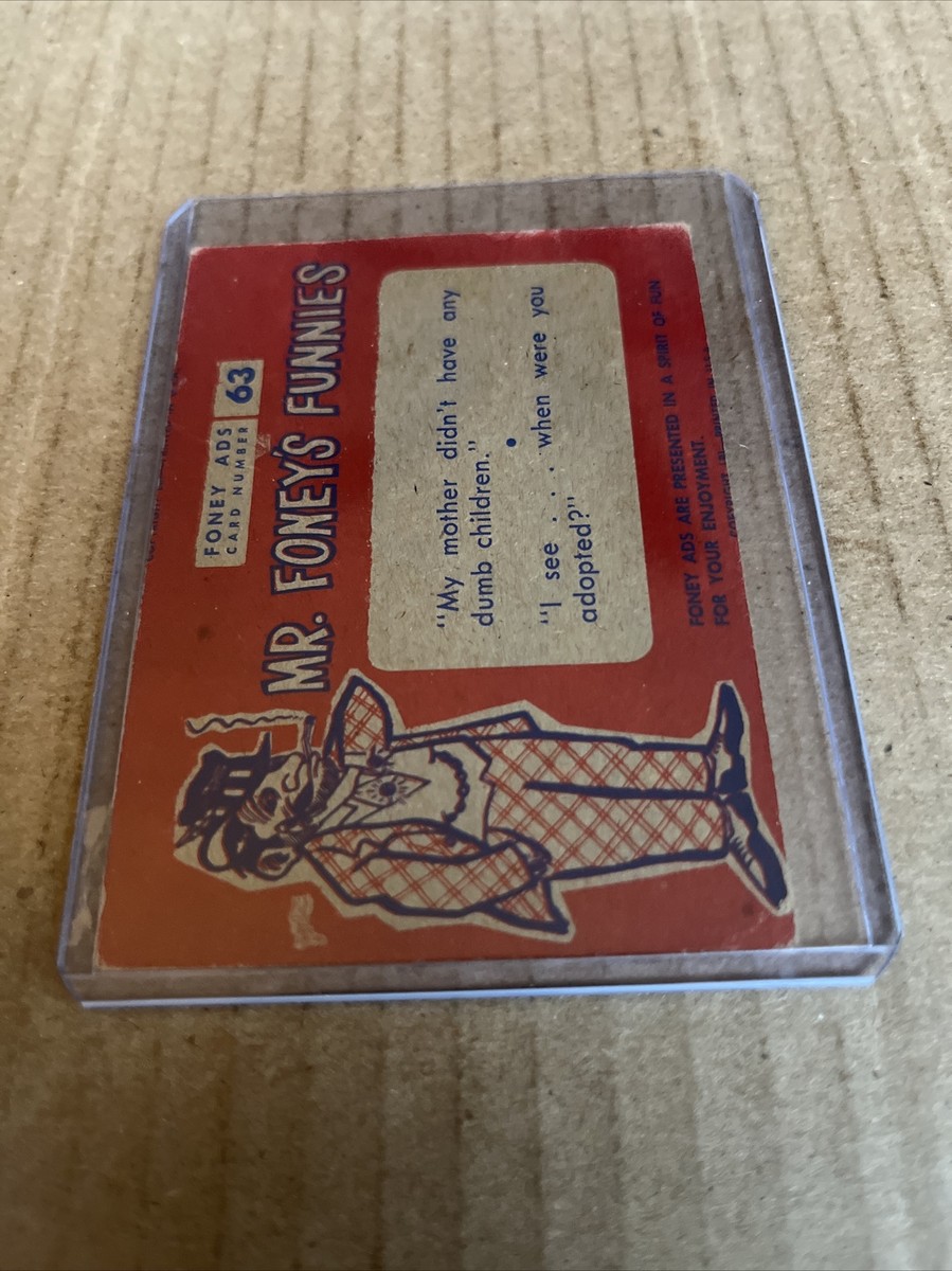 1960 Mr Foneys Funnies GRITOS CHIPS #63 Vintage Comic Ads Card VG