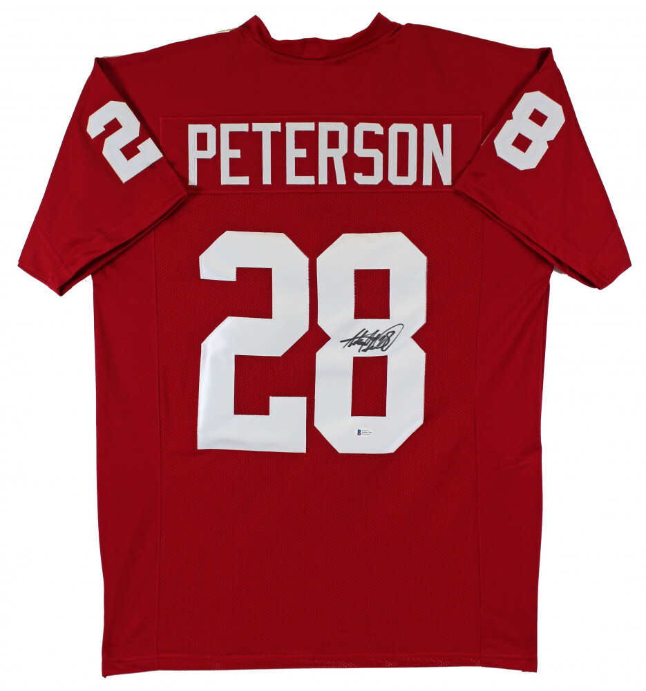 Adrain Peterson Autographed Signed Oklahoma Sooners Jersey (Beckett COA) Minnesota Vikings Rb 