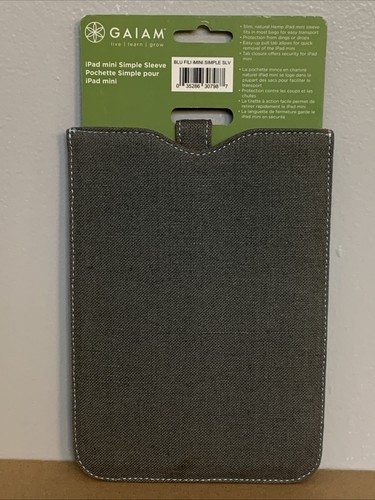 GAIAM iPAD MINI SIMPLE SLEEVE GRAY AND BLUE COLOR #C2 - Picture 4 of 5