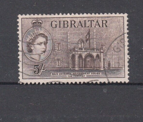 Gibralter Stamps.QE11.Coronation. 5/ 1953
