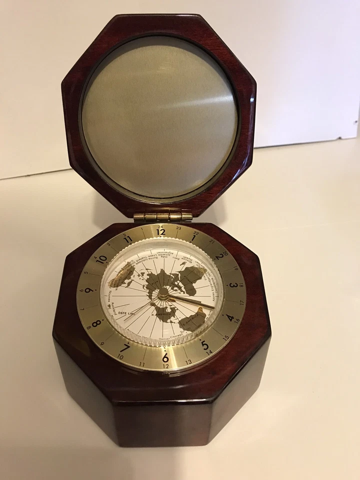 Reloj Mundial en Hermosa Caja de Madera (Excelente Estado) Foto 2 de 4