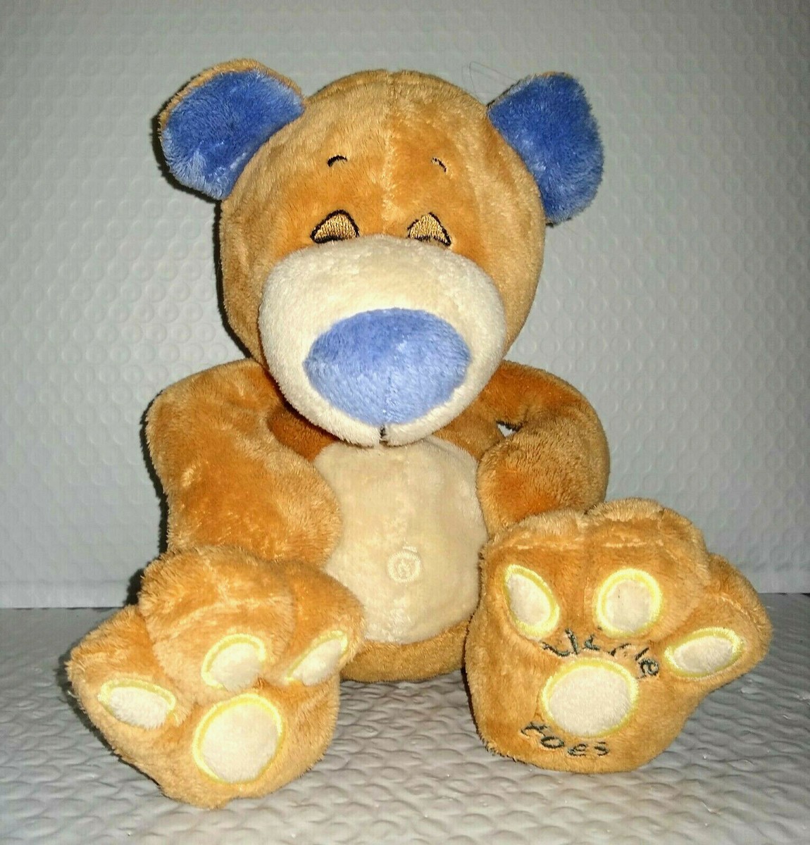 Nuby Luv n' Care TICKLE TOES BEAR Light Brown 10in Plush 2008