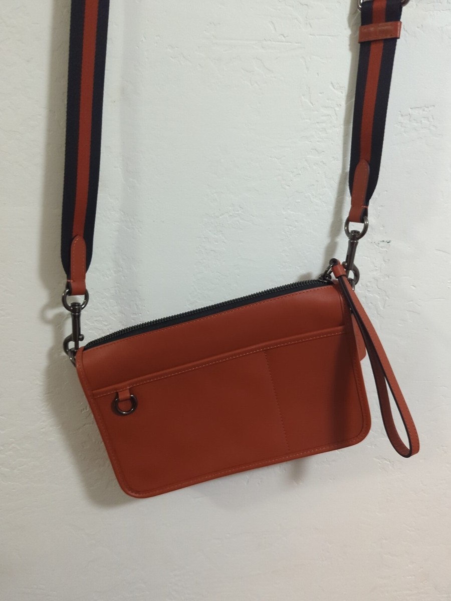 Coach Heritage Convertible Crossbody Wristet Pouch ~ Terracotta