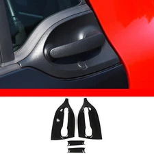 Fits For Smart Fortwo 2016-2021 Exterior Door Bowl Trim Cover Piano Black ABS