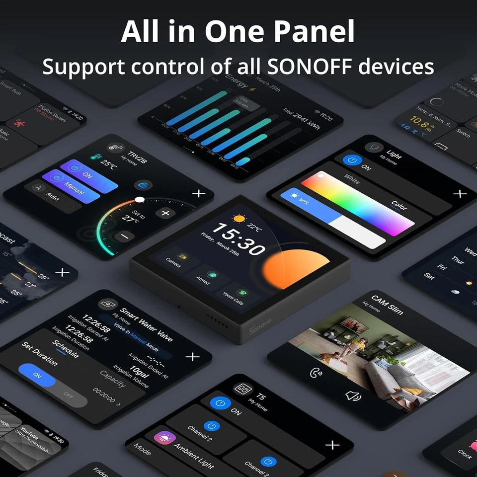 Panel de control para el hogar inteligente SONOFF NSPanel Pro WIFi Zigbee puerta de enlace multiprotocolo Foto 2 de 4