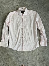 Versace Shirt Mens Large 16 1/2 Italia Abbigliamento Sportivo Modern Fit Pink