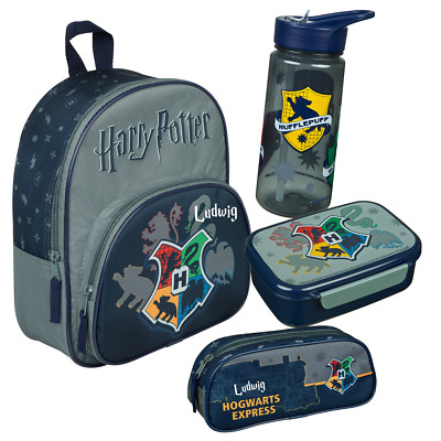 Set Harry Potter mit Namen | Kinderrucksack mit viel Zubehör