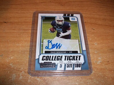 (2) 2021 Dazz Newsome Ultimate Draft 1991 Gold Leaf Rookies Auto Cards 58/99