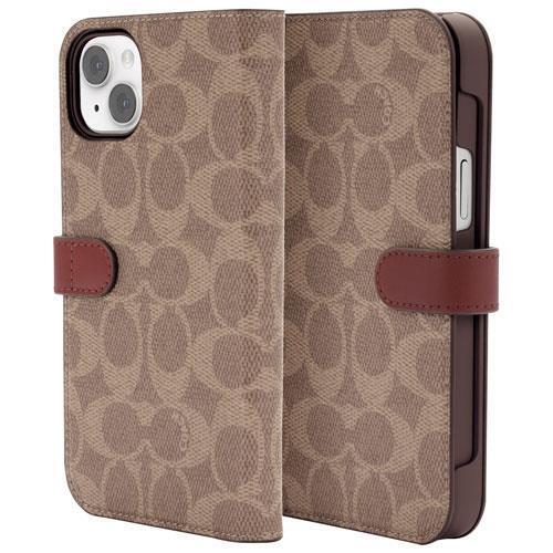 COACH iPhone 14 Plus Folio Wallet Case / Cover- Signature C COACH iPhone 14 Plus Folio Wallet Case / Cover- Signature C