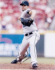 CARLOS VILLANUEVA  TORONTO BLUE JAYS   ACTION SIGNED 8x10