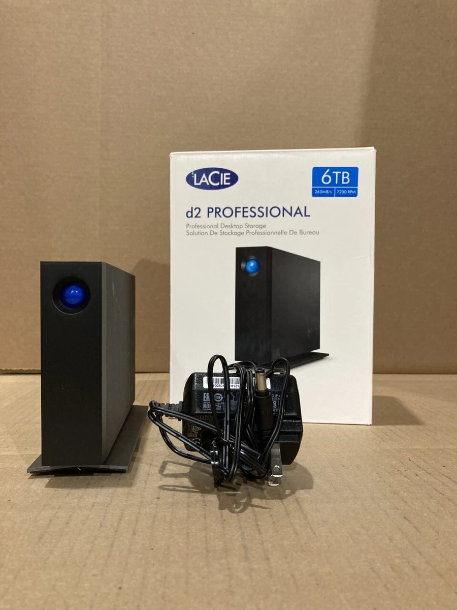 Lacie d2 Professional 6TB Desktop Storage Thunderbolt 3, USB 3.0, USB-C,  240MB/s