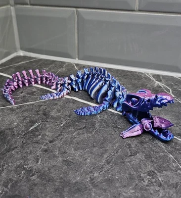 Skeleton Mosasaurus Dinosaur Articulated Flexi Fidget Toys 3D printed Gift