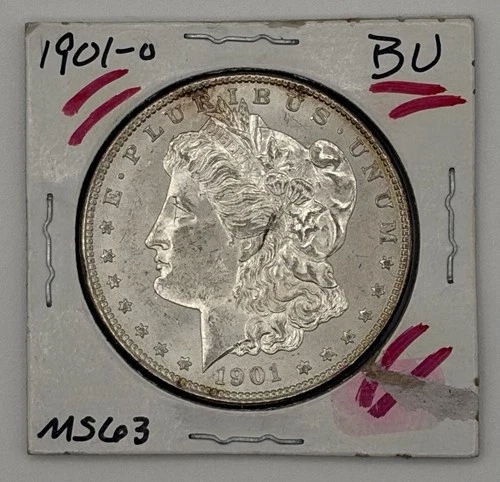 1901 Morgan Silver Dollar Uncirculated New Orleans Mint $1 Coin