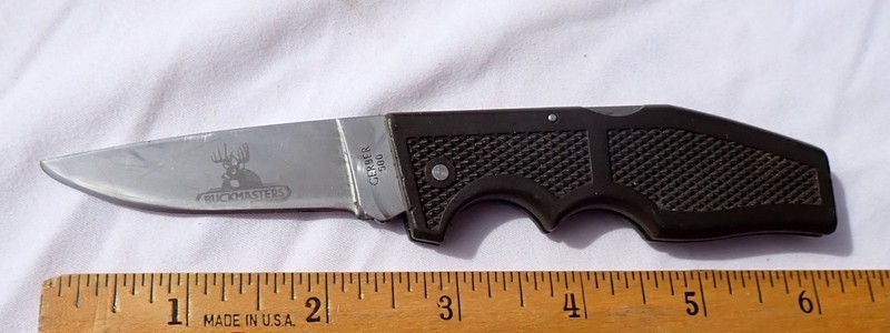 Vintage Gerber 500 Magnum LST Jr. Buckmasters Etched Blade