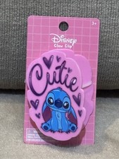 NEW, DISNEY STITCH "CUTIE" Hair CLAW Clip