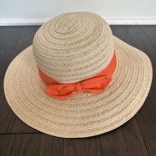 Gymboree Girls Straw Beach Hat- Size 12-24 Months