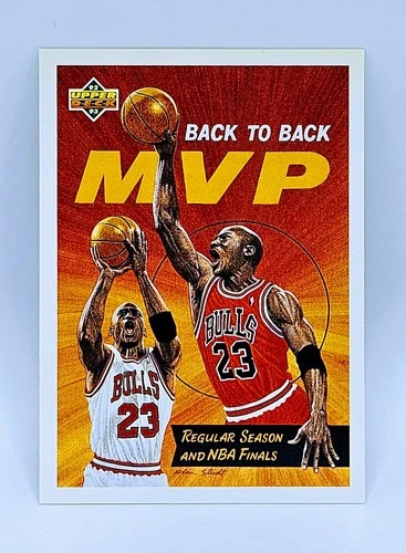 1992-93 Upper Deck #67 Michael Jordan Back To Back MVP Art Card Bulls HOF NM-MT