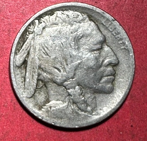 1913 Mound Variety! US Buffalo Nickel! "Philadelphia" Mint! FINE! Old US Coin!