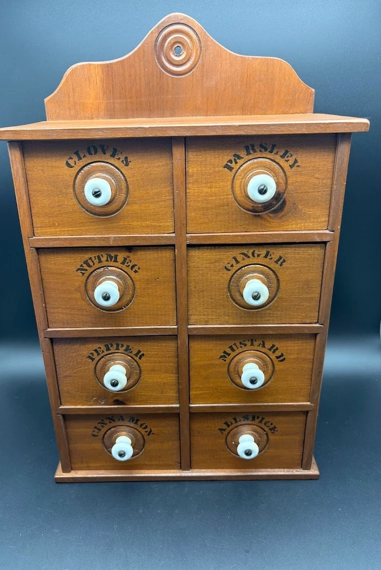 Wooden Spice Box In Antique Primitives for sale | eBay